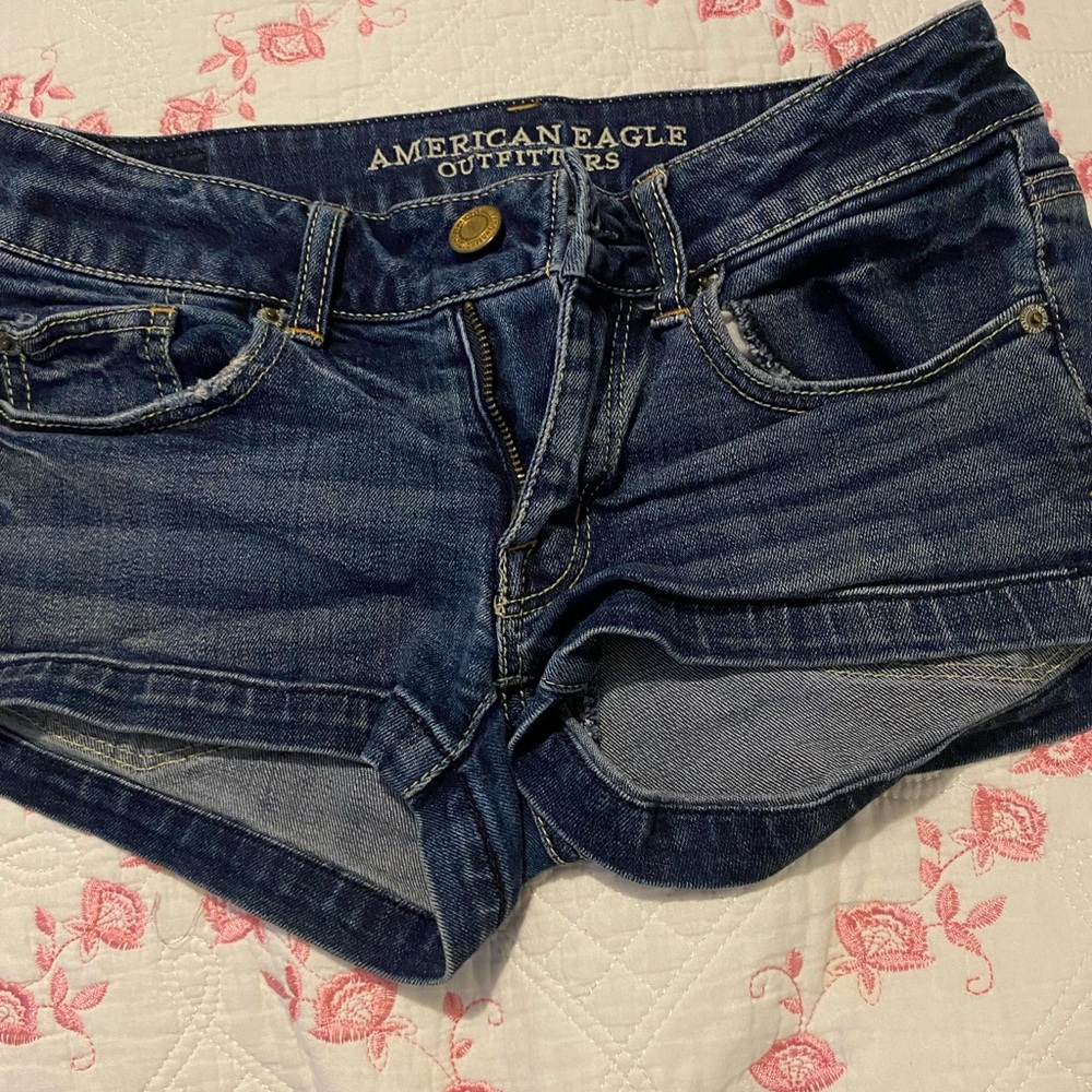 American Eagle Outfitters Dark Blue Jean Shorts